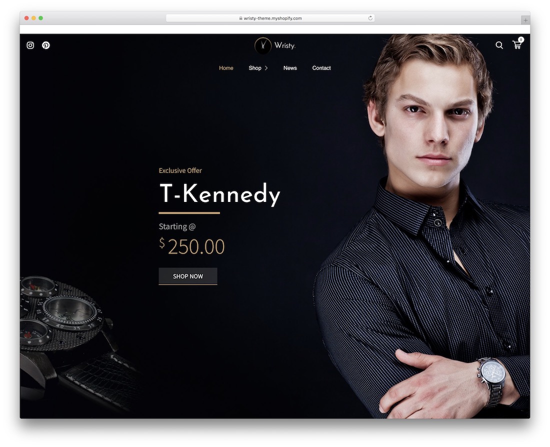 معصم منتج واحد موضوع shopify
