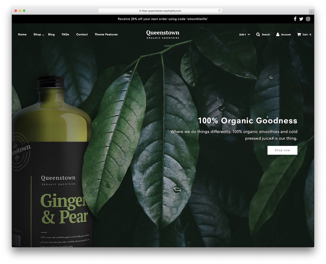 تدفق منتج واحد Shopify الموضوع