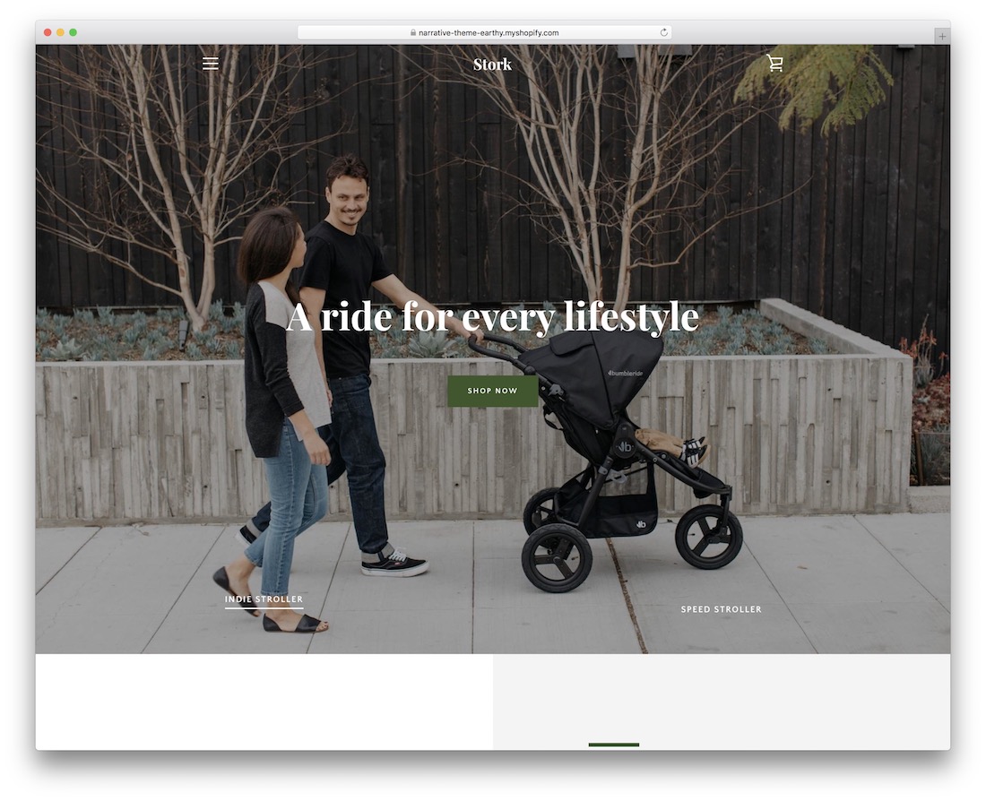 السرد منتج واحد Shopify الموضوع