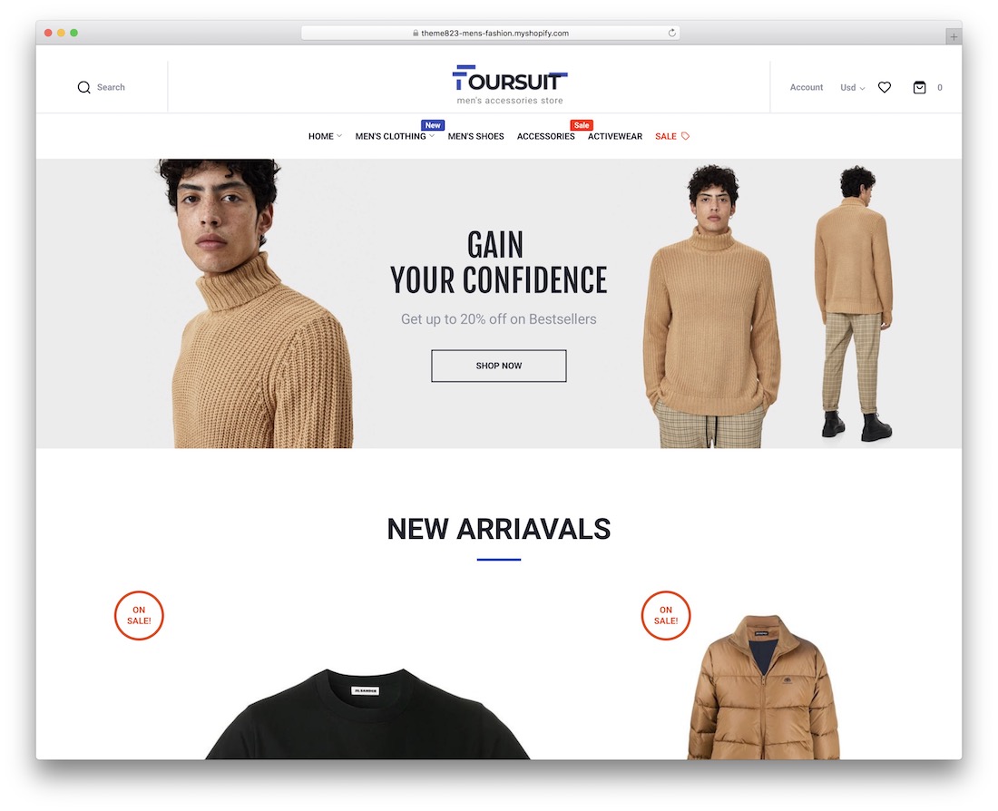 foursuit منتج واحد موضوع shopify