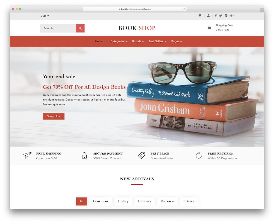 bookly shopify Buchhandlung Thema