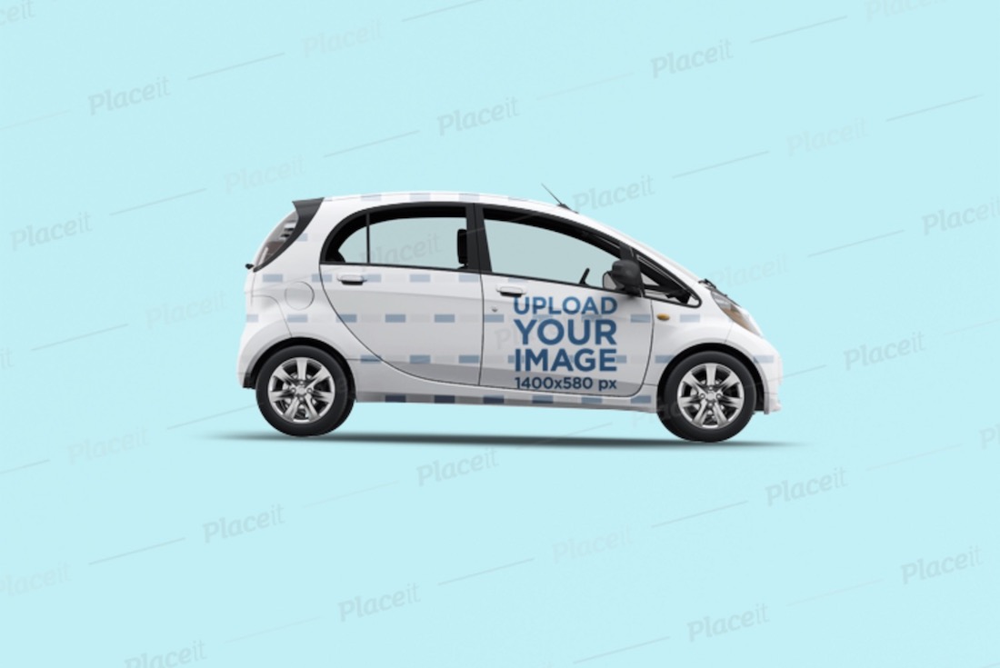 Full-Car-Wrap-Modell mit einem Kleinwagen