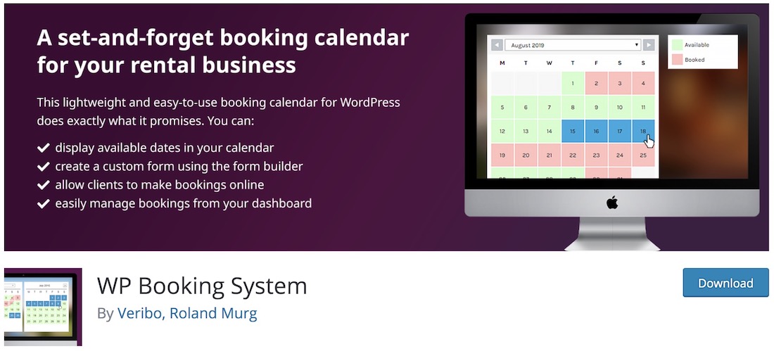 wp booking system free wordpress plugin