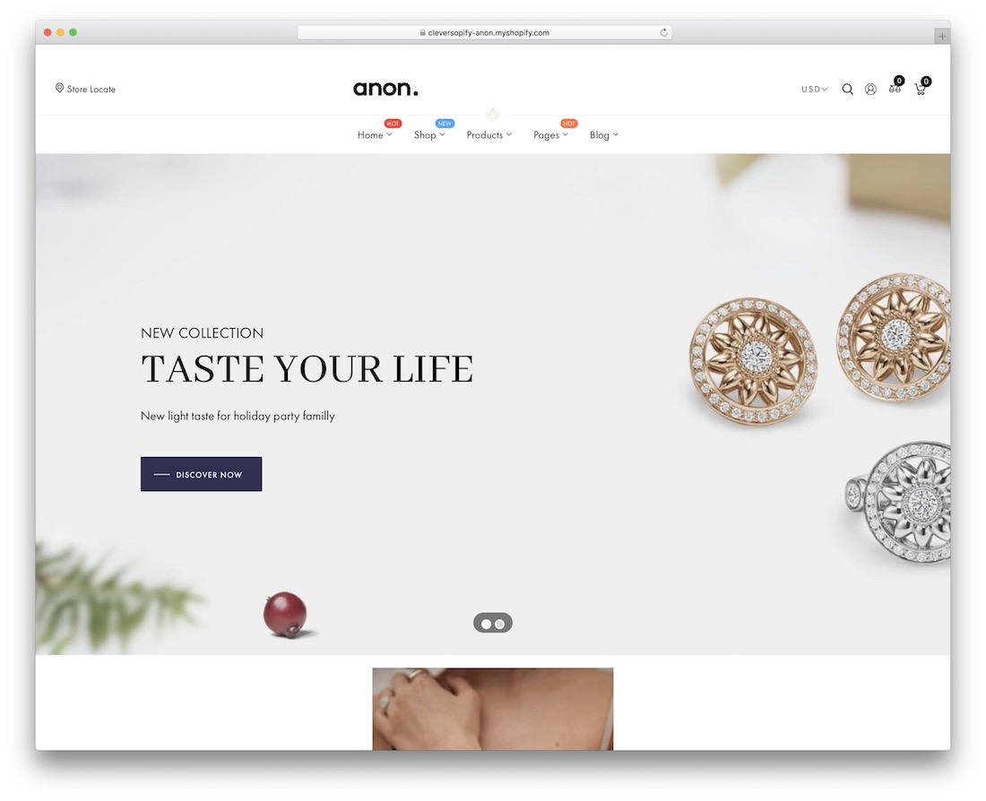 حالا الحد الأدنى موضوع shopify