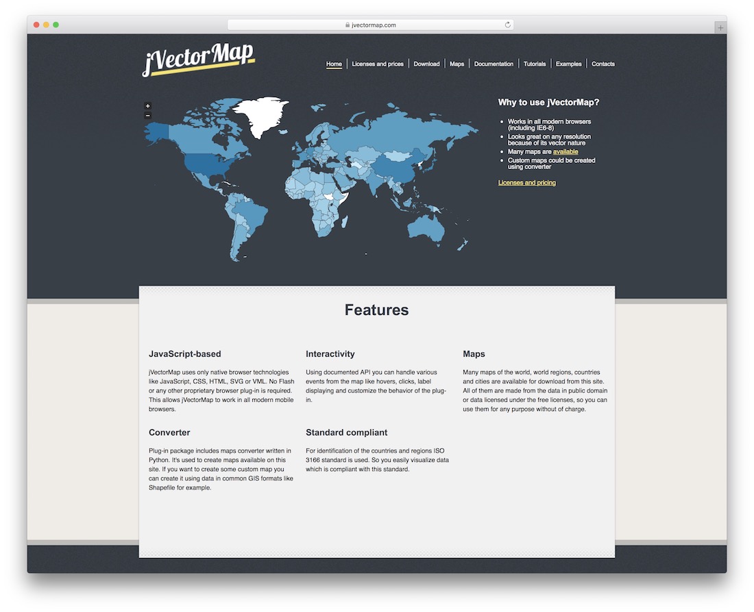 jvectormap plugin peta jquery
