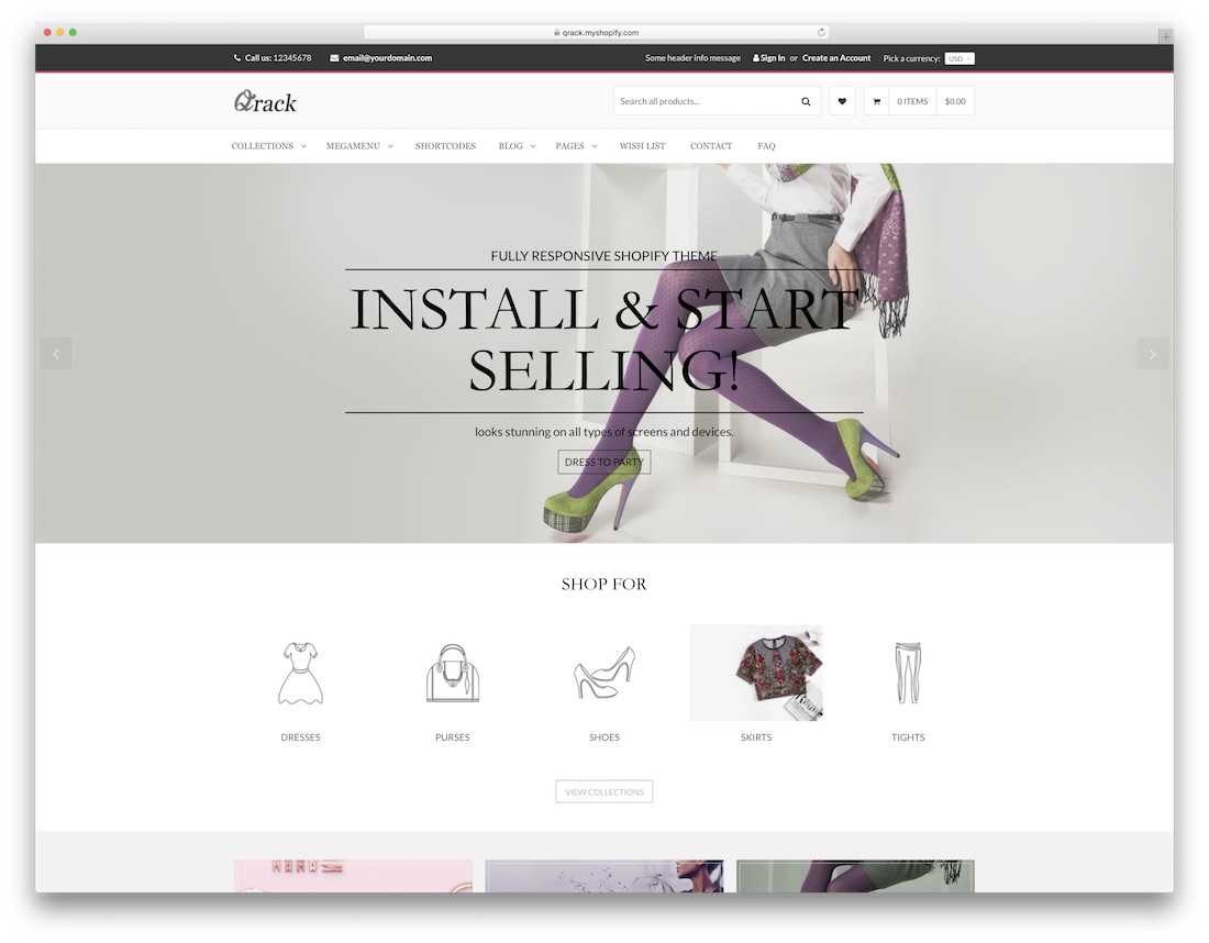 qrack时尚shopify主题