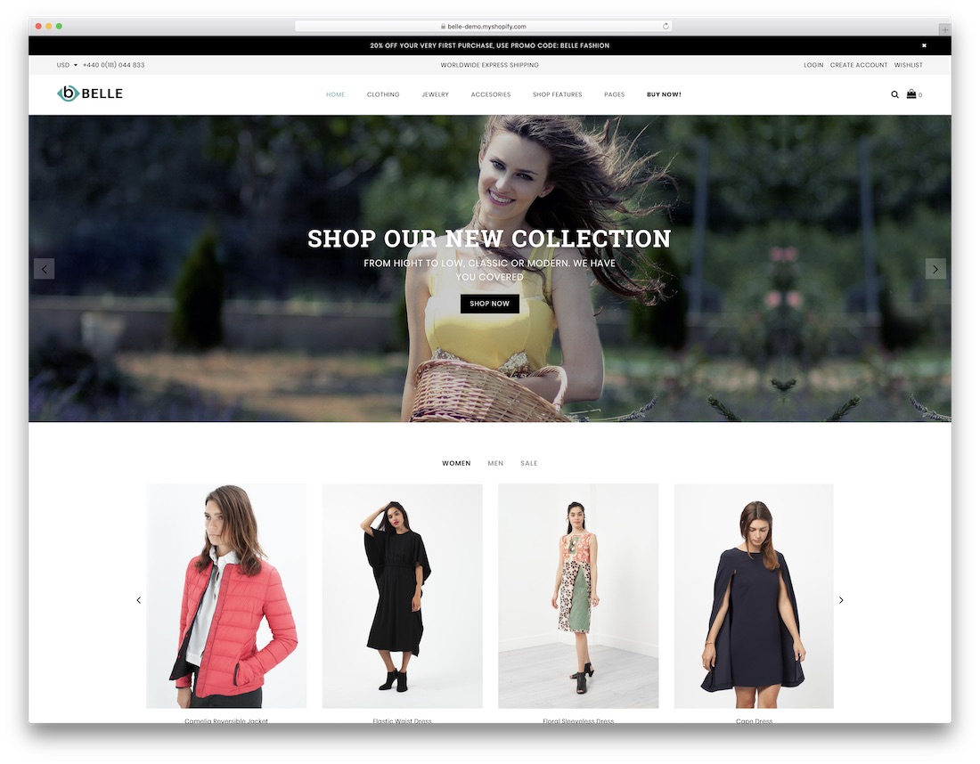 美女时尚shopify主题