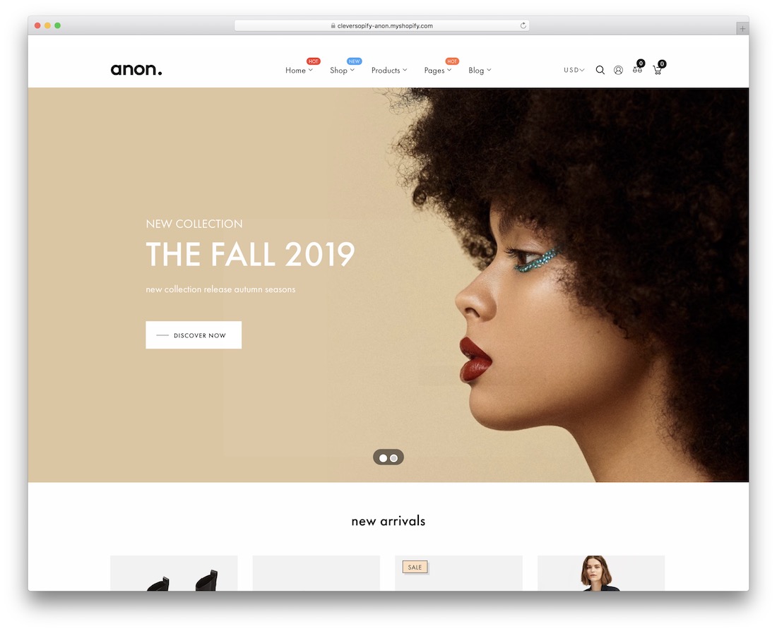 匿名时尚达人 shopify 主题