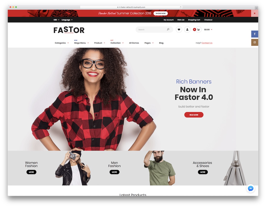 fastor 时尚shopify 主题