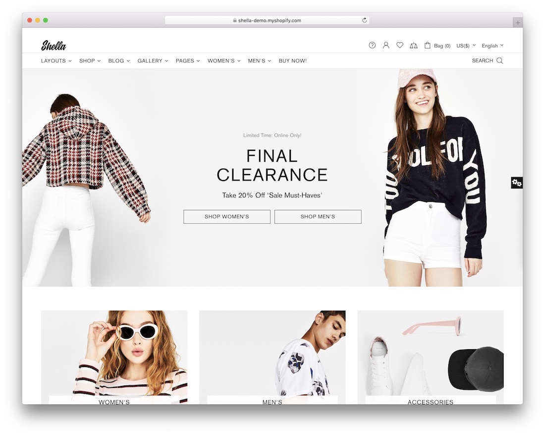 shella shopify 主题