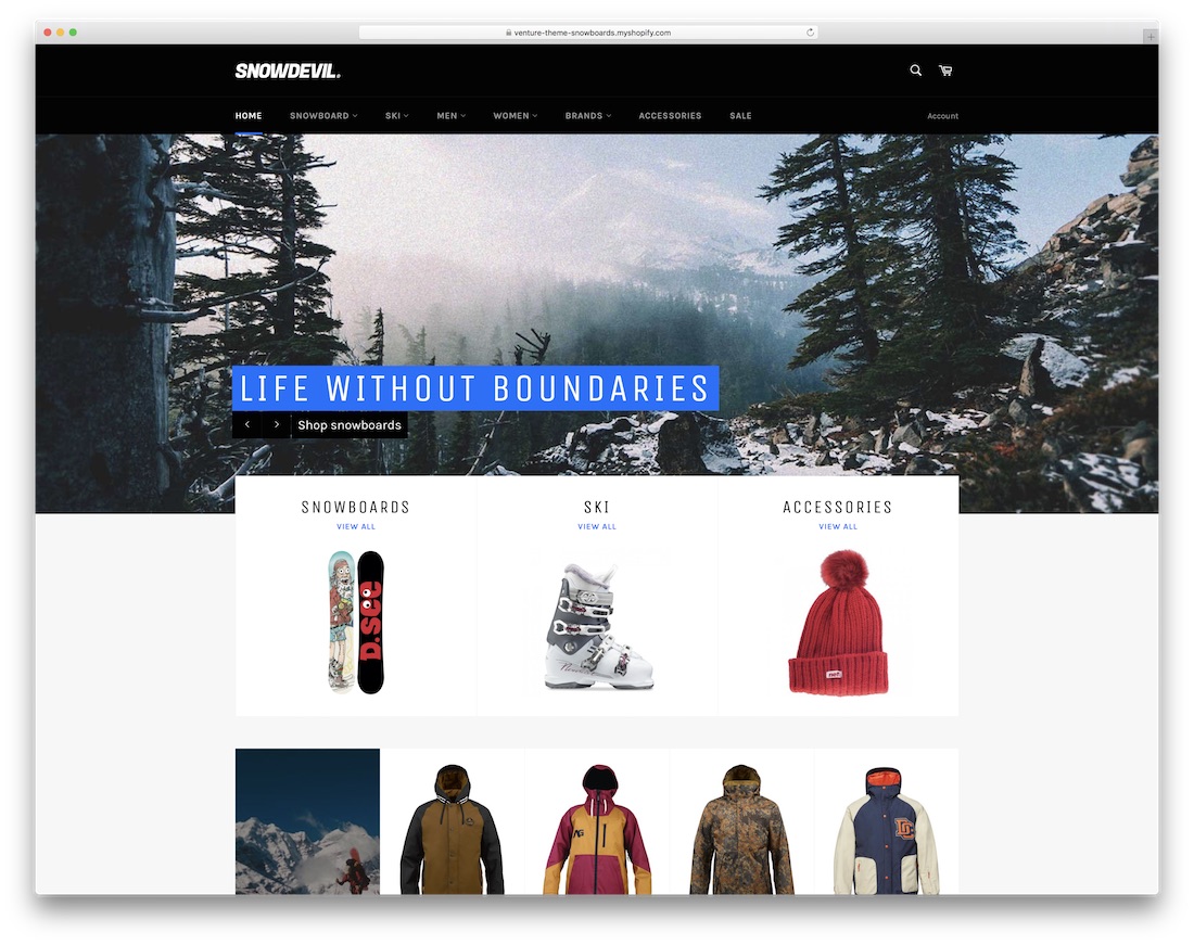 雪魔免费最佳shopify主题