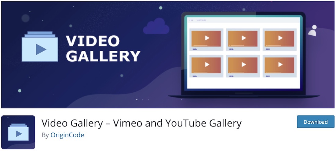 vimeo و youtube gallery free wordpress plugin