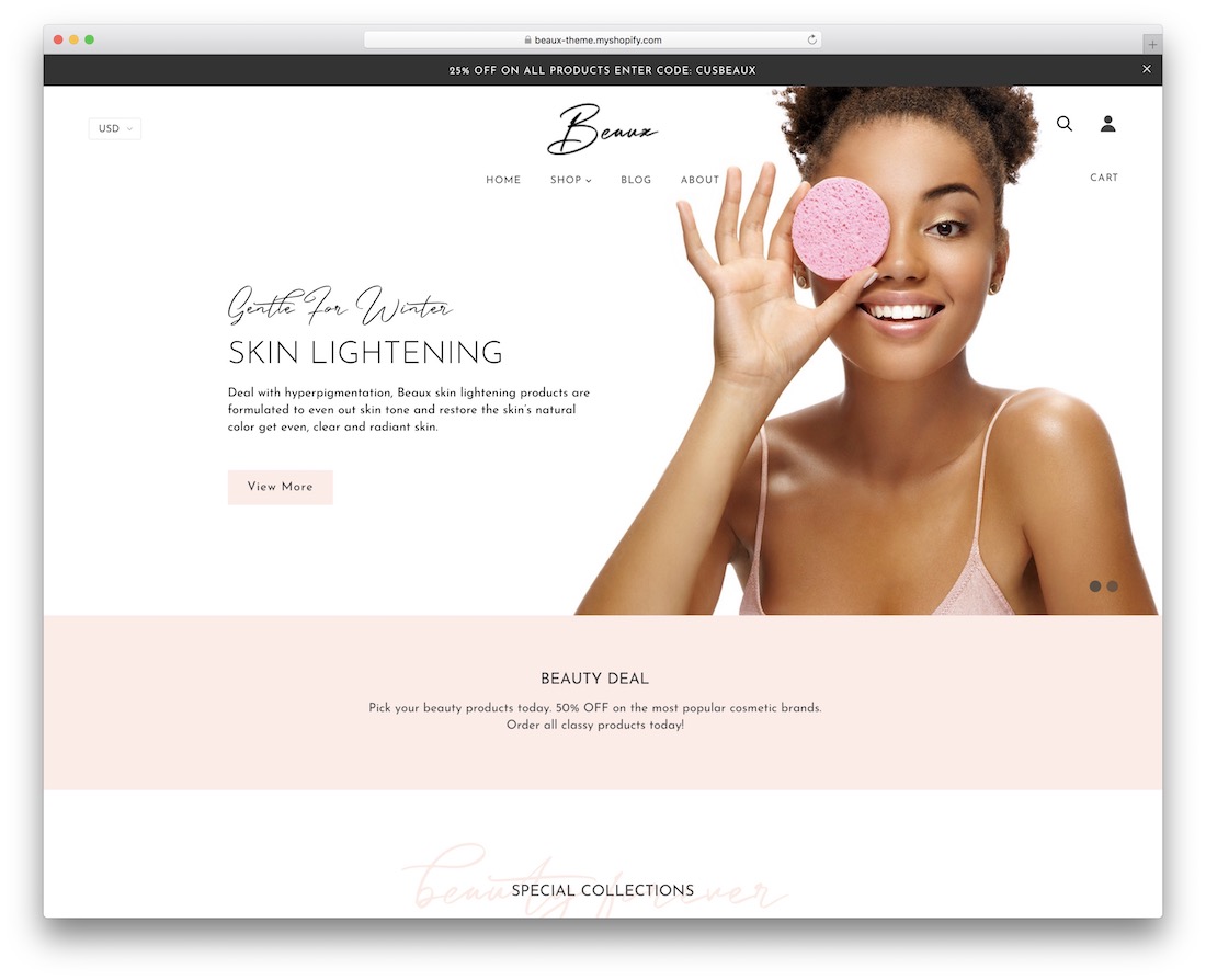 beaux shopify 订阅主题