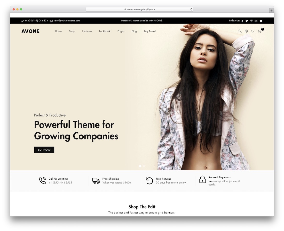 雅芳 shopify 订阅主题