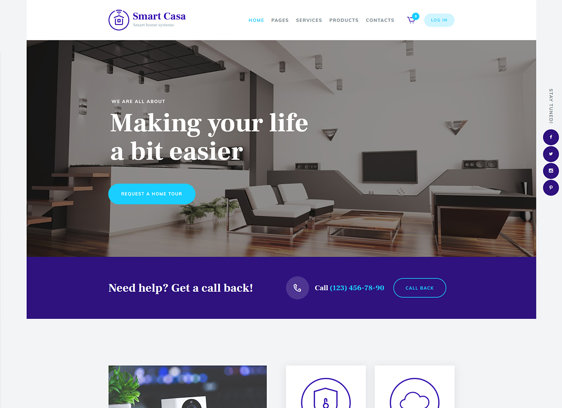 Smart Casa - سمة WordPress لأتمتة المنزل وتقنياته