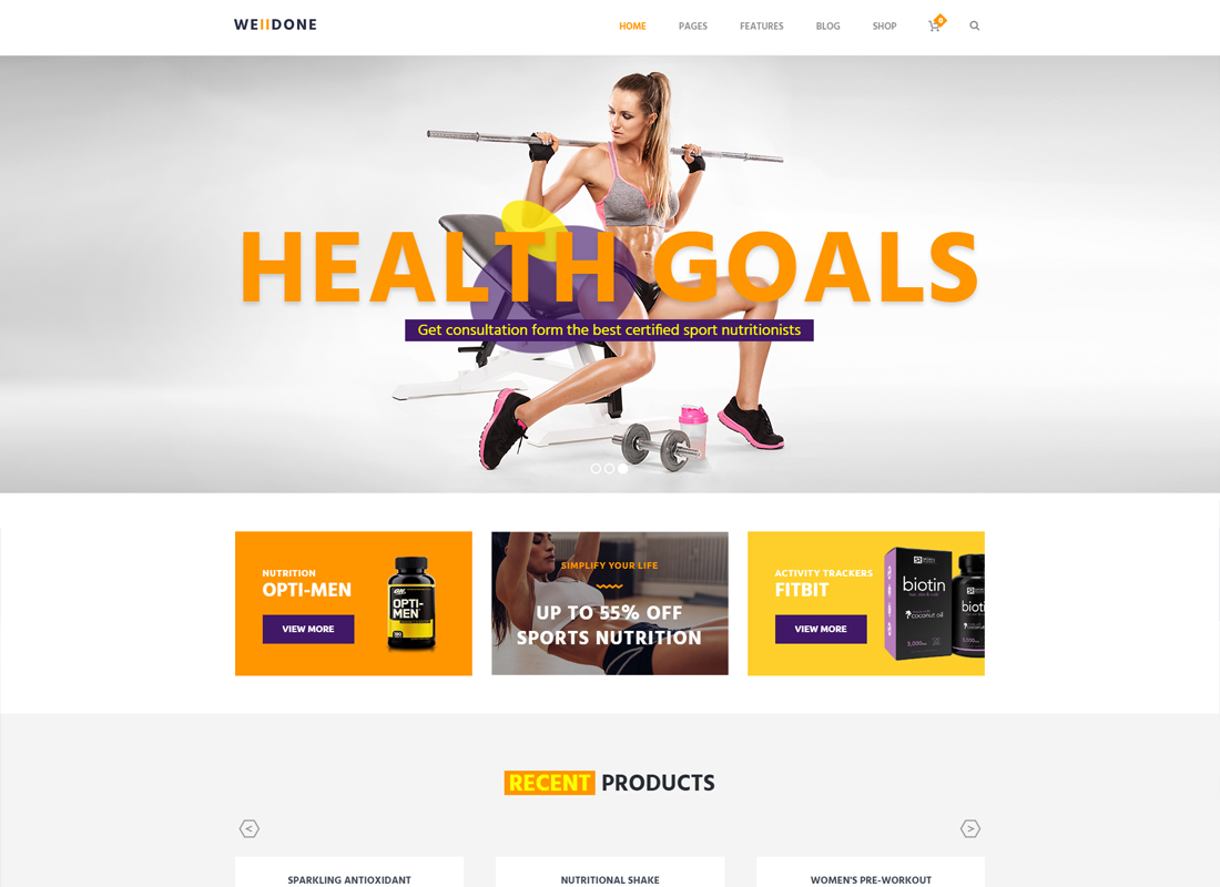 威登 | Sports & Fitness Nutrition and Supplements Store WordPress 主题