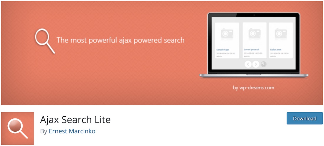 ajax searchliteワードプレスプラグイン