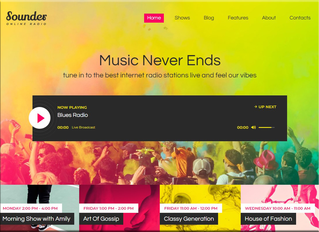Schallgeber | WordPress-Theme für Online-Radio