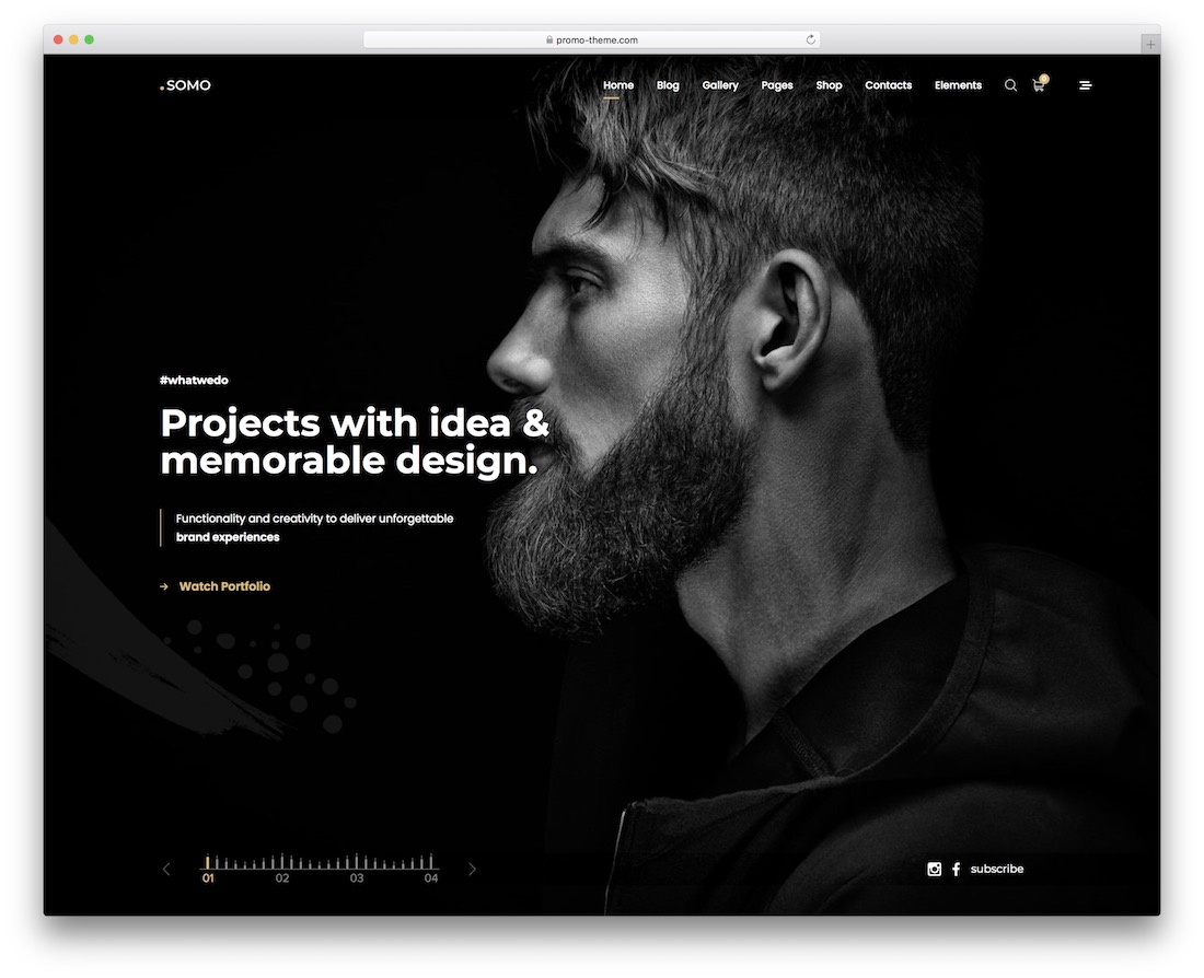 tema de wordpress de pantalla completa de somo