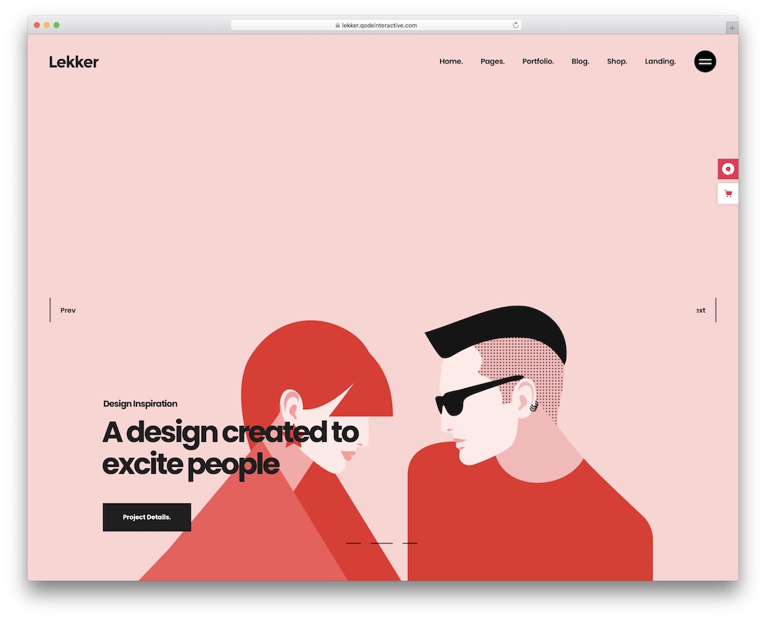 tema de wordpress de pantalla completa de lekker