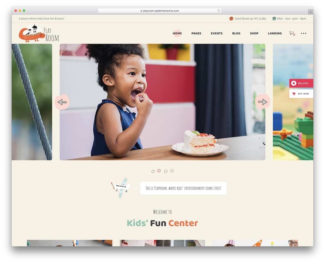 tema wordpress anak-anak ruang bermain