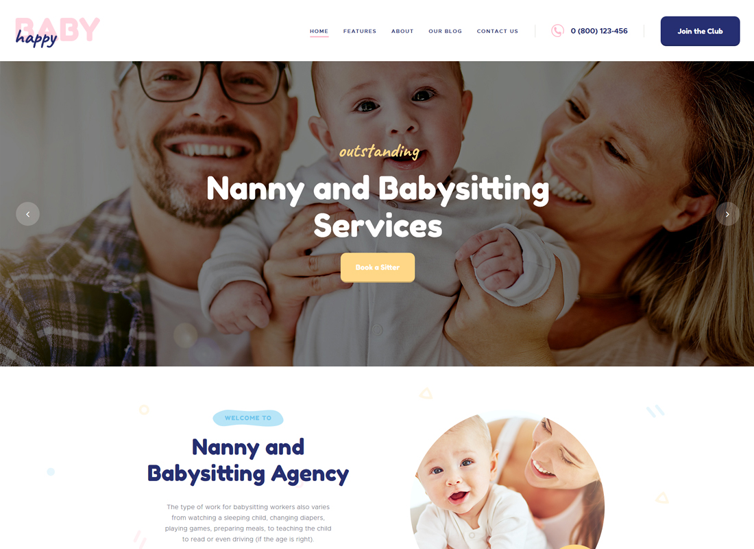 Selamat Bayi | Tema WordPress Nanny & Babysitting Services