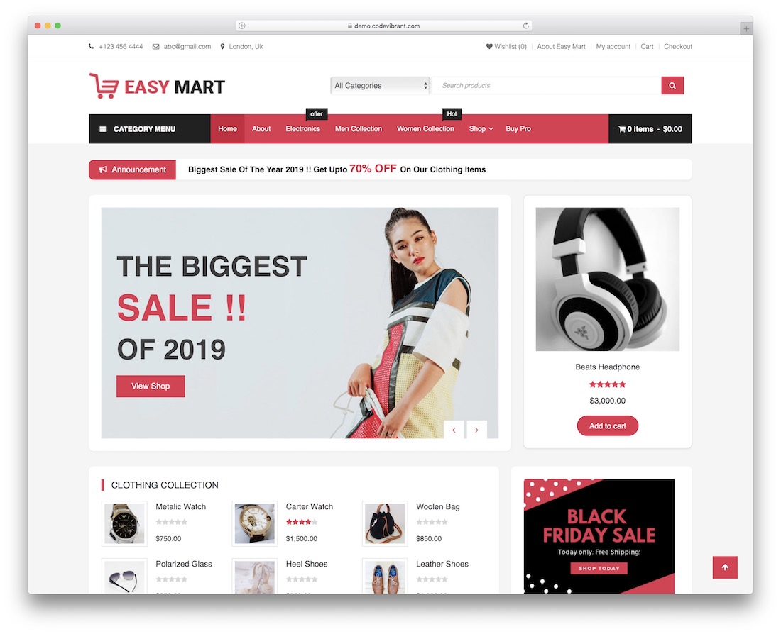 من السهل مارت woocommerce وورد الموضوع