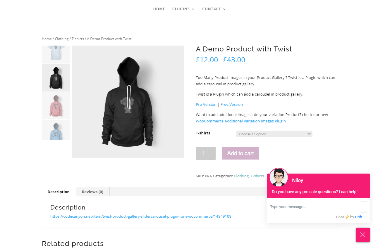 المنزلق الوظيفي لمعرض منتجات WooCommerce
