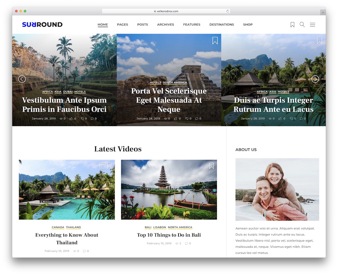 tema de vídeo wordpress surround