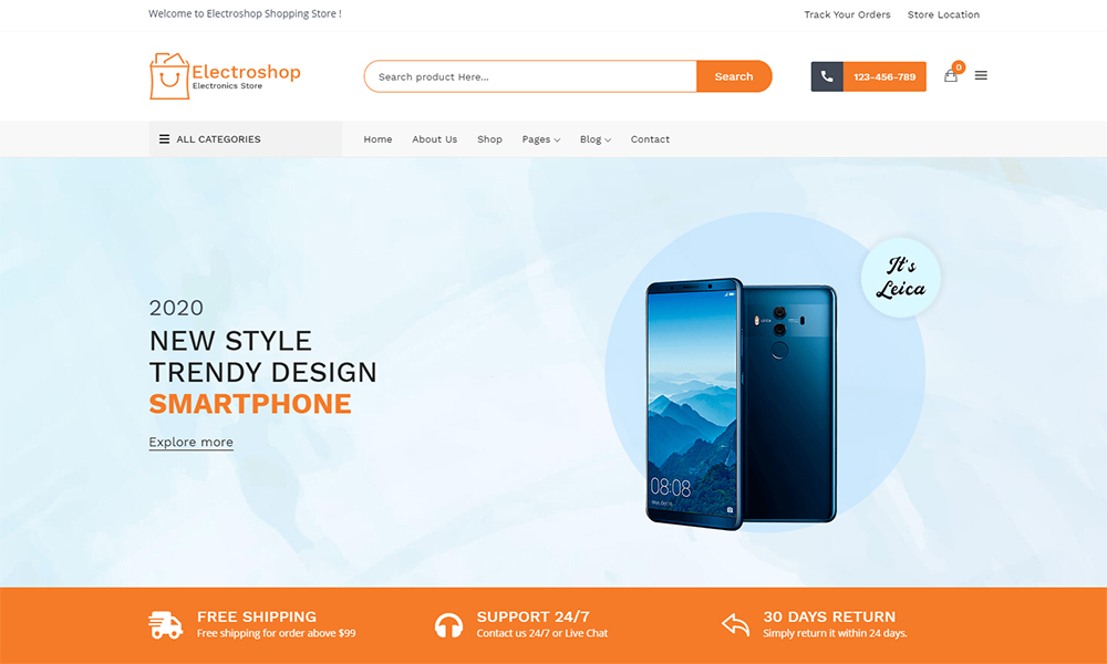 Electroshop - سمة WooCommerce لمتجر إلكترونيات