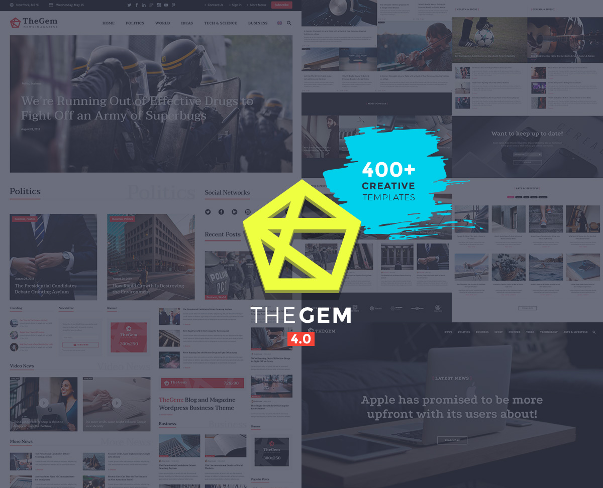 TheGem - موضوع وورد للأخبار السريعة