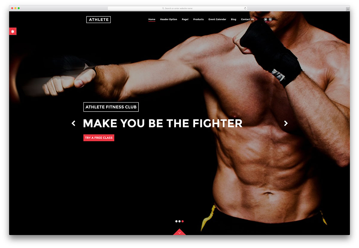 Sportler-Vollbild-Fitness-Crossfit-Vorlage