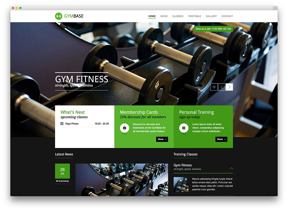 Gymbase Crossfit WordPress-Vorlage