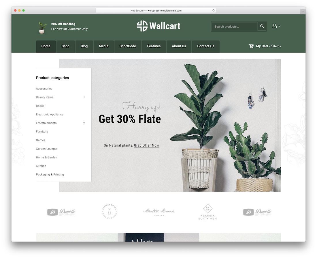 szablon strony internetowej wallcart flower
