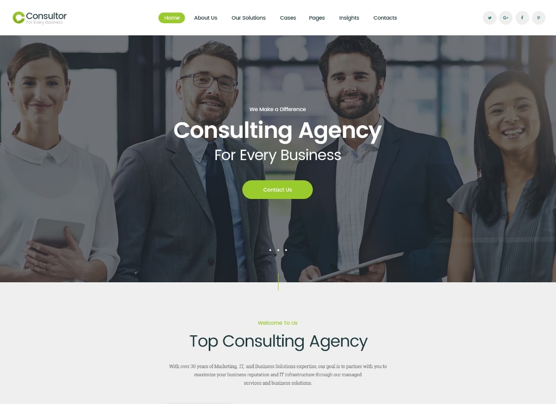 Berater | Ein WordPress-Theme für einen Finanzberater für Unternehmen