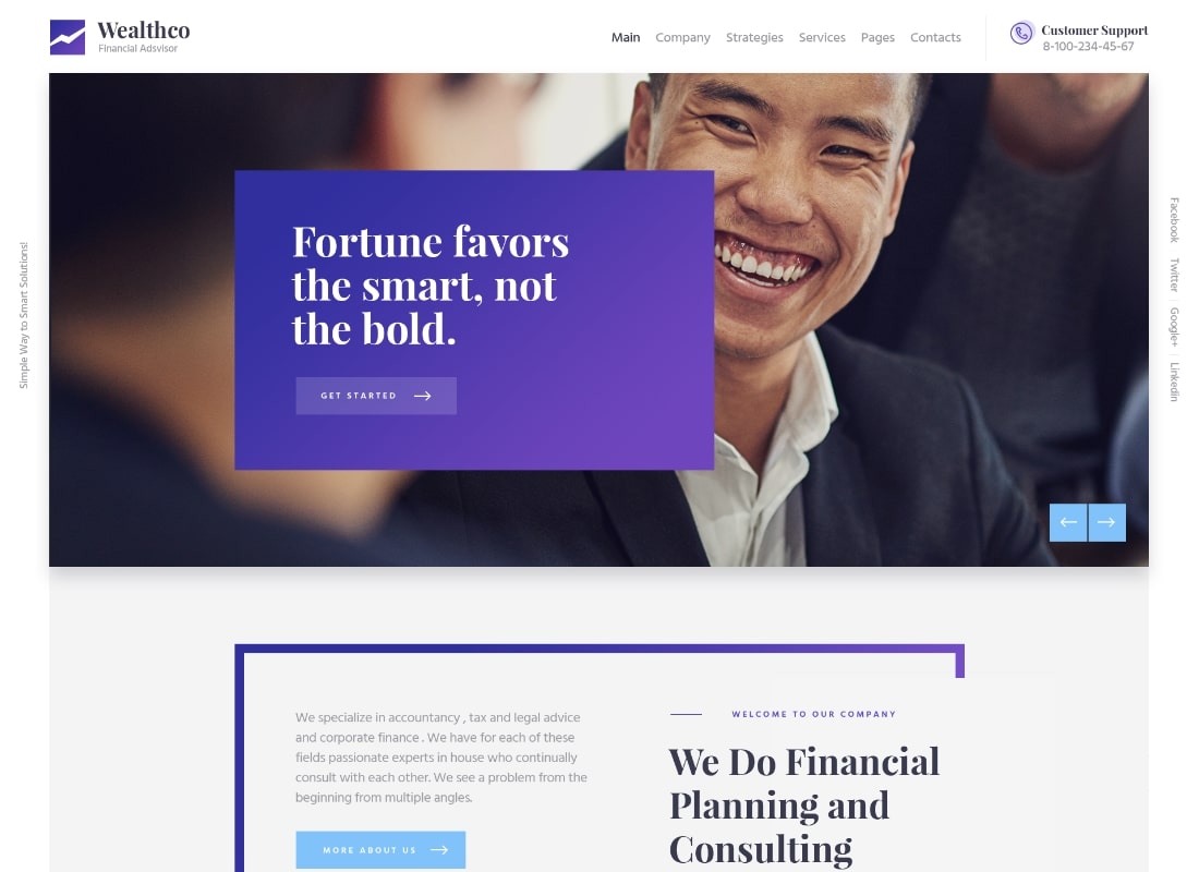 WealthCo | Ein frisches WordPress-Theme für Geschäfts- und Finanzberatung