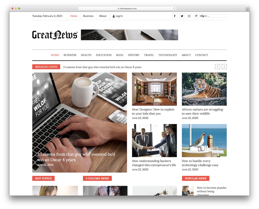 greatnews無料のワードプレステーマ