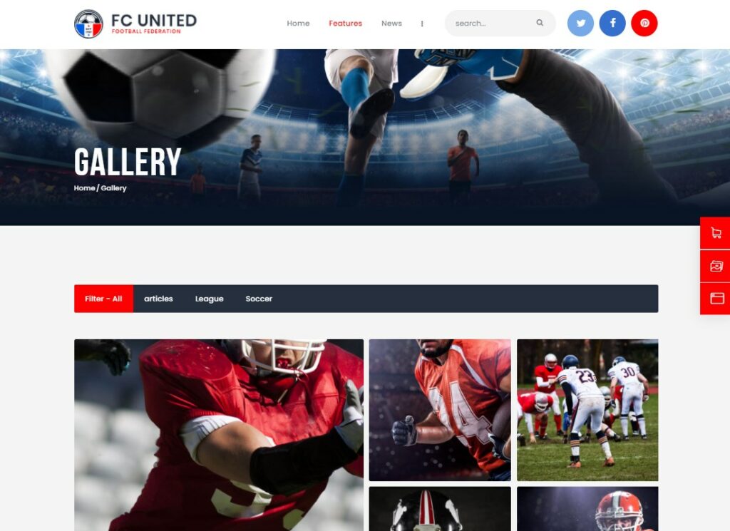 FC Birleşik | Futbol, Futbol ve Spor WordPress Teması + RTL