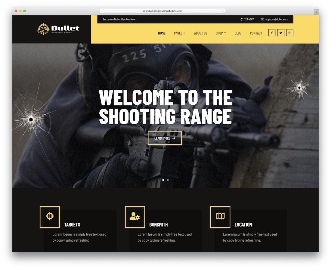 Dulet avı wordpress teması.