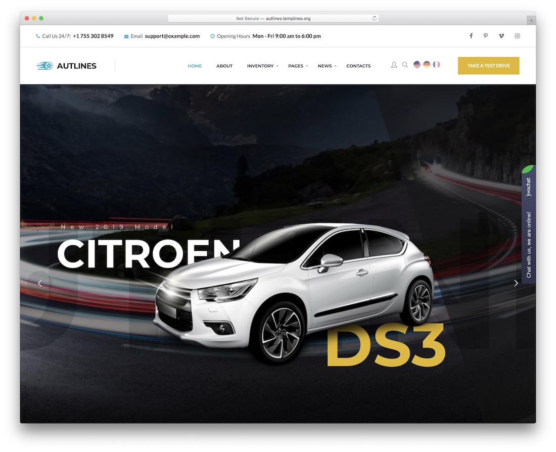autlines Automobil-Wordpress-Theme