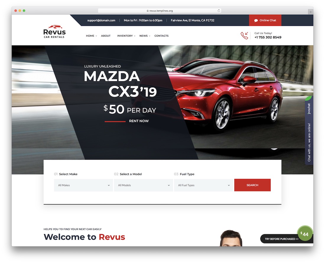Revus Automotive WordPress-Theme