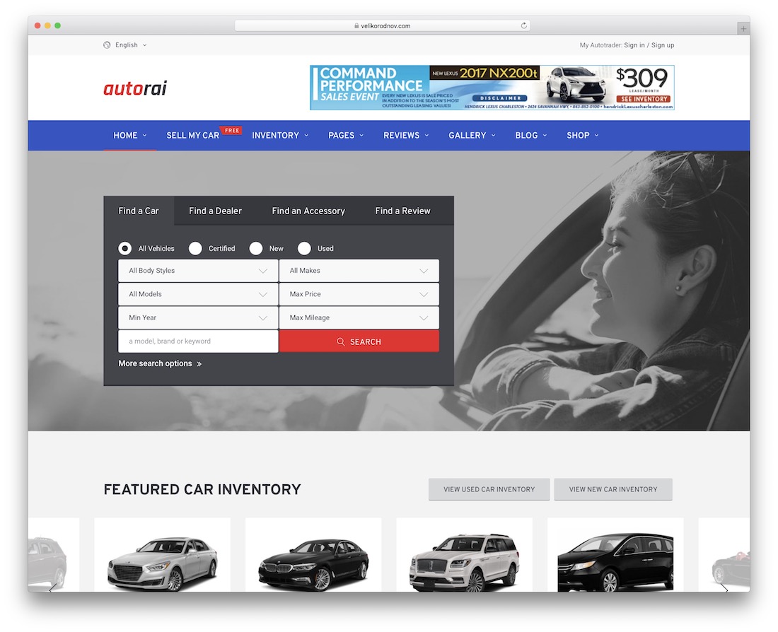 Avtorai Automotive WordPress Theme