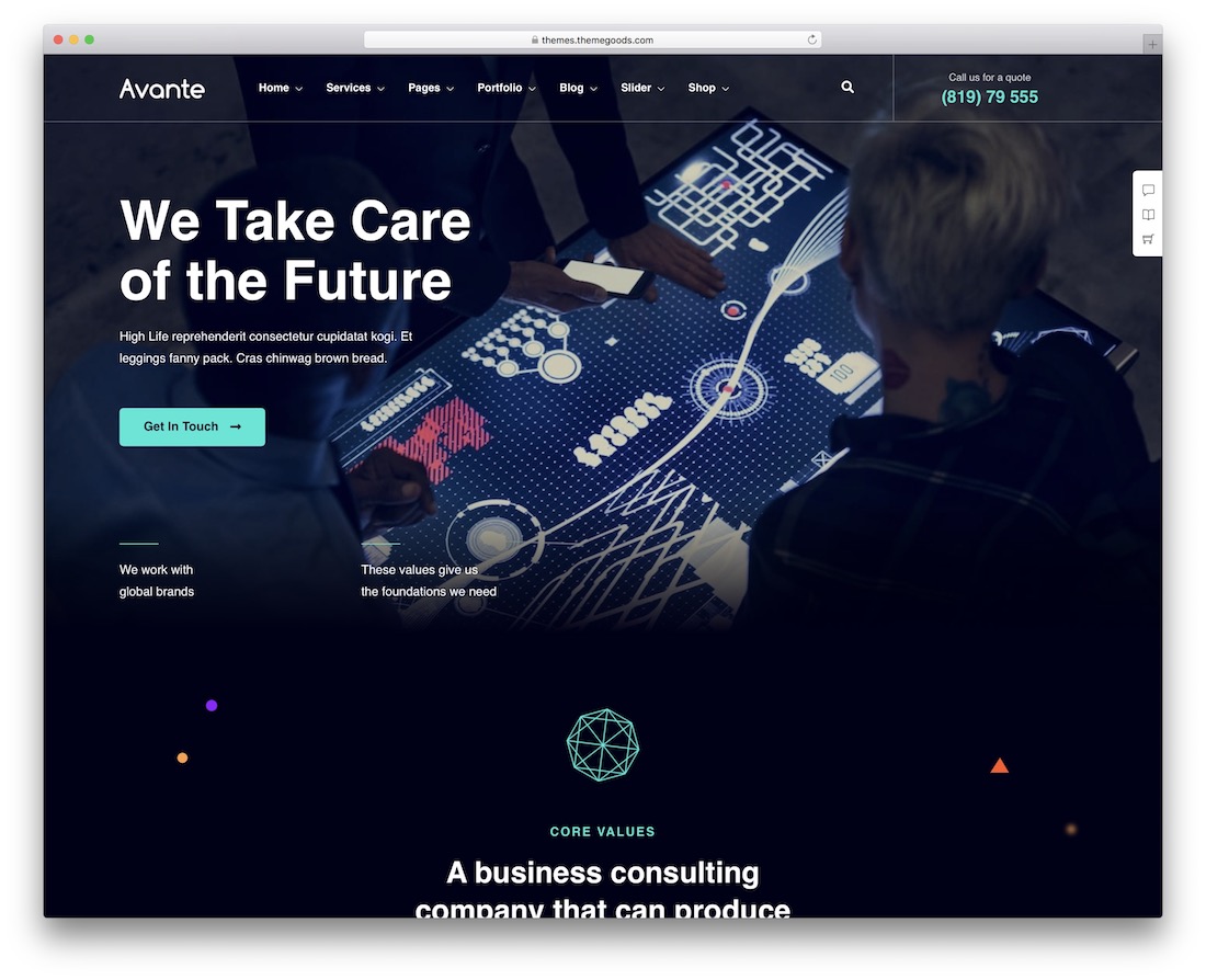 avante nuovo tema wordpress
