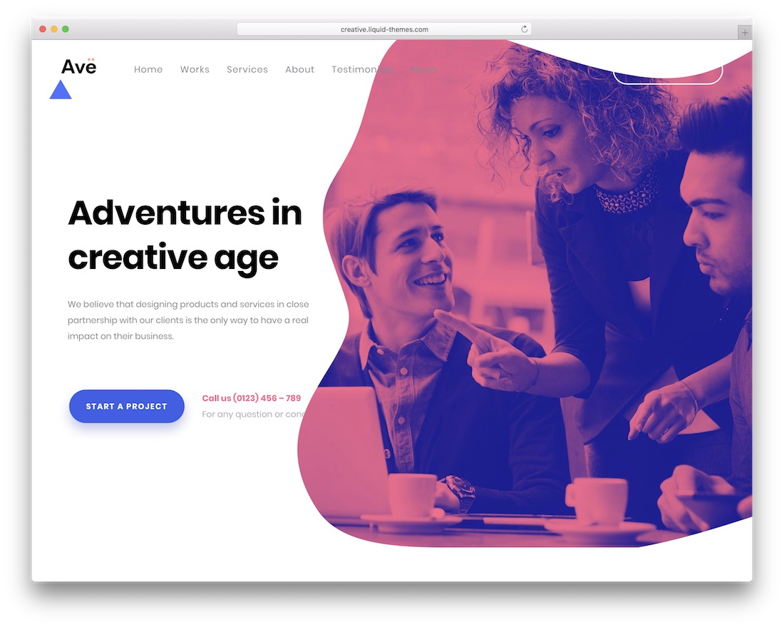 ave nuovo tema wordpress