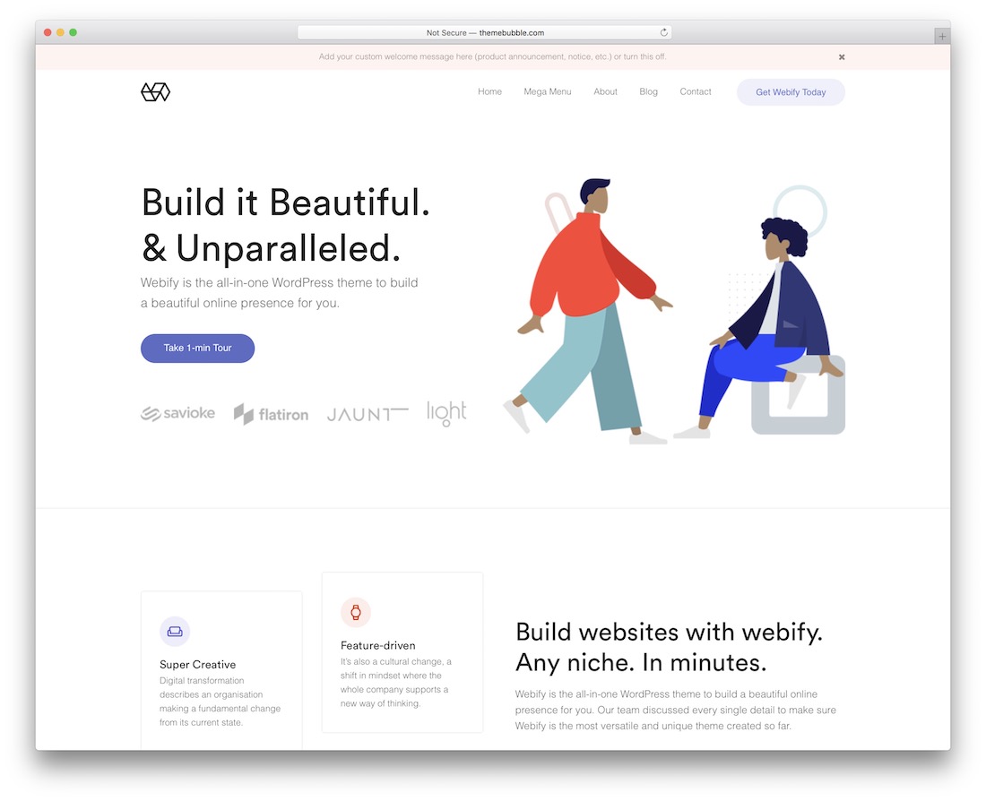 webify nuovo tema wordpress