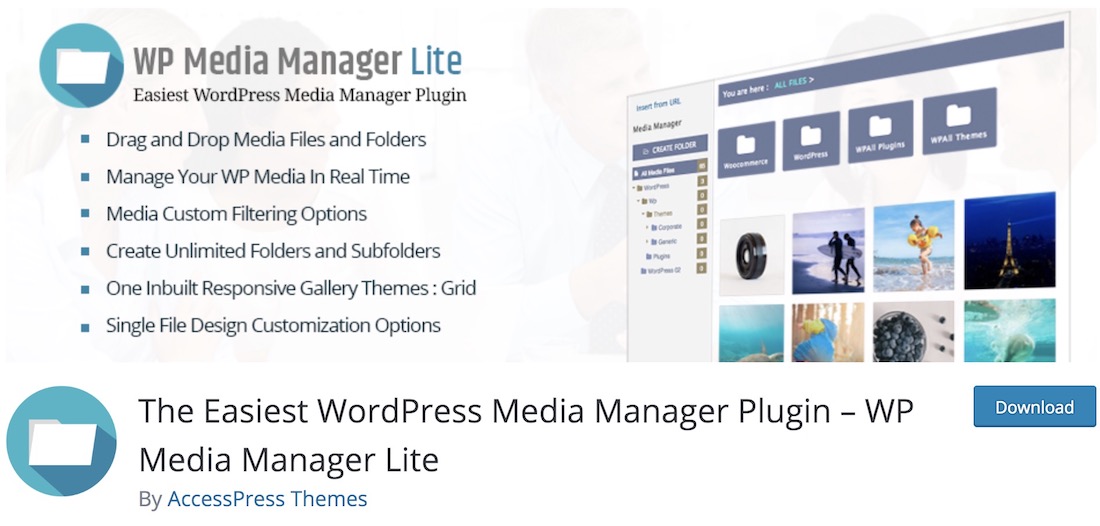 wp medya yöneticisi lite wordpress eklentisi