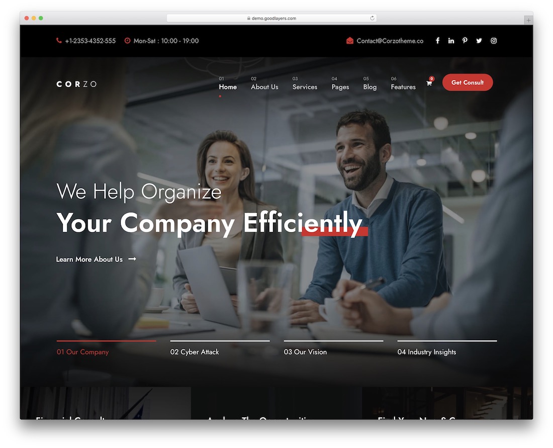 Corzo Consulting tema wordpress