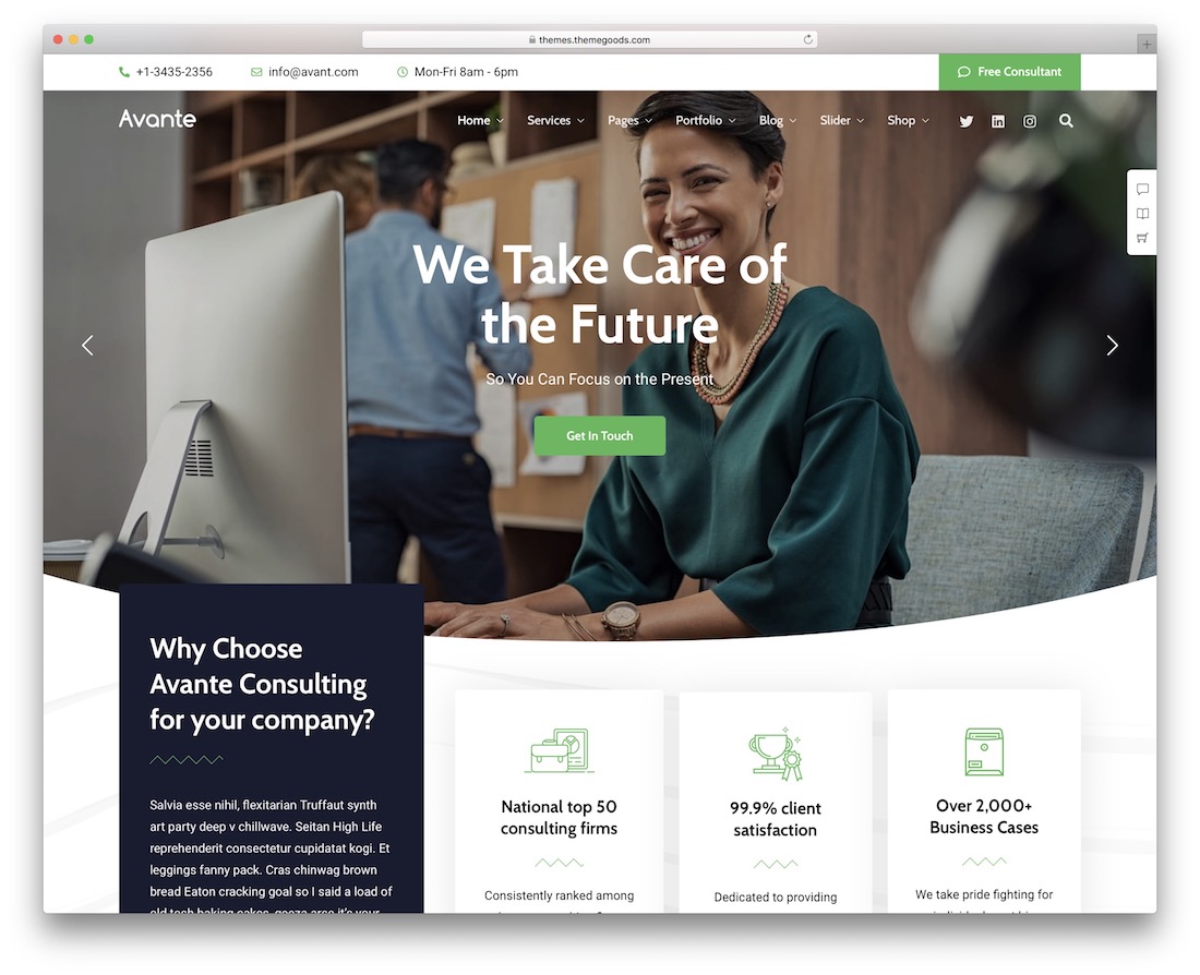 avante consulenza tema wordpress