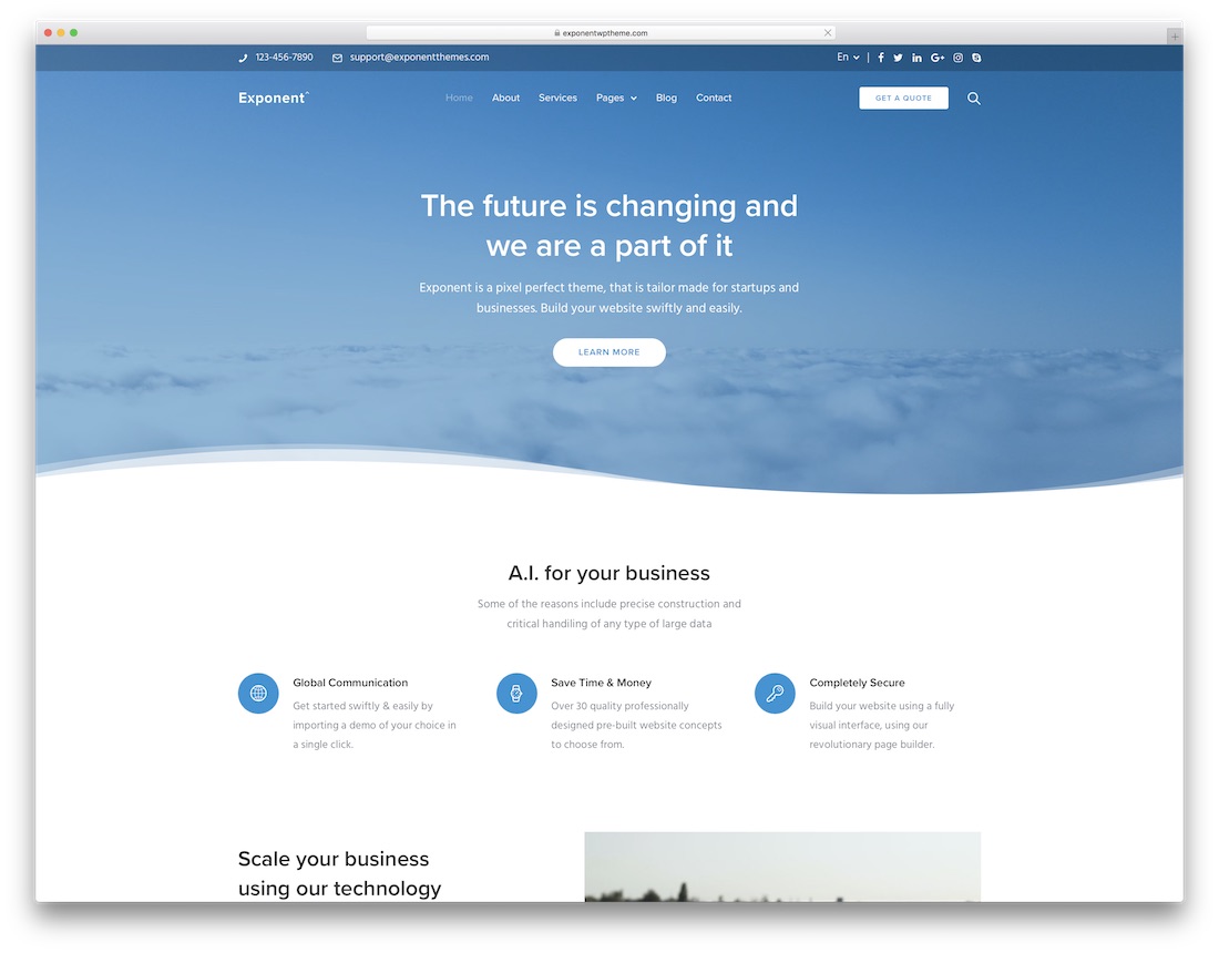 esponente che consulta il tema wordpress