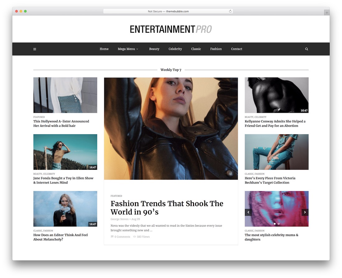 magplus wordpress eğlence teması